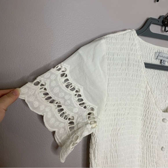 One Loved Babe boutique brand Shall We Dance smocked short sleeves maxi dress M - Picture 6 of 9